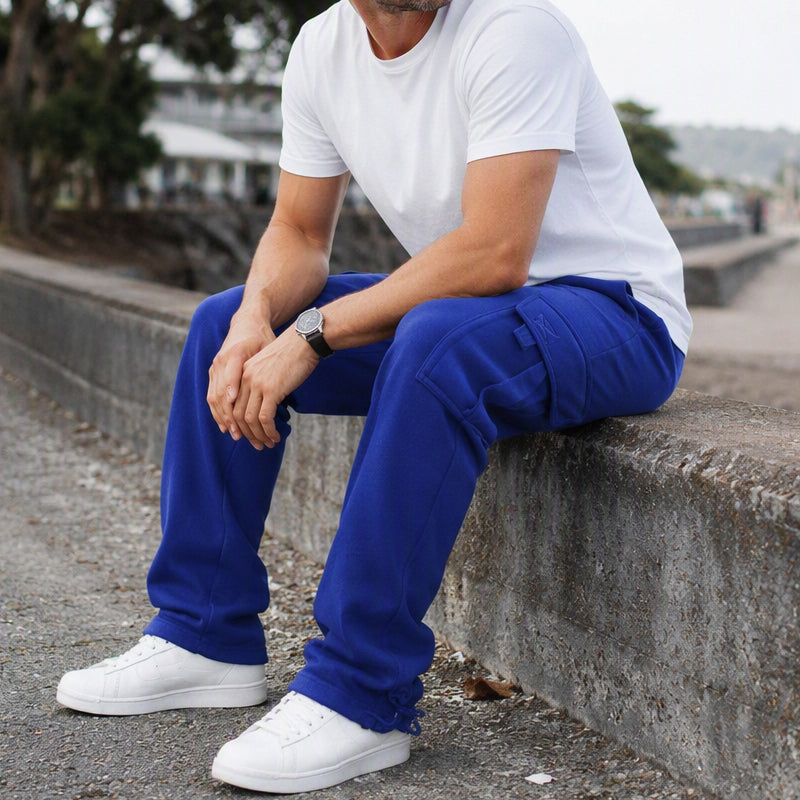 Pantalon cargo décontracté à cordon de serrage pour homme