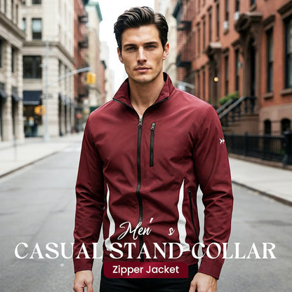 📢📢50 % DE RÉDUCTION !! ⏰Veste décontractée à col montant et fermeture éclair pour homme