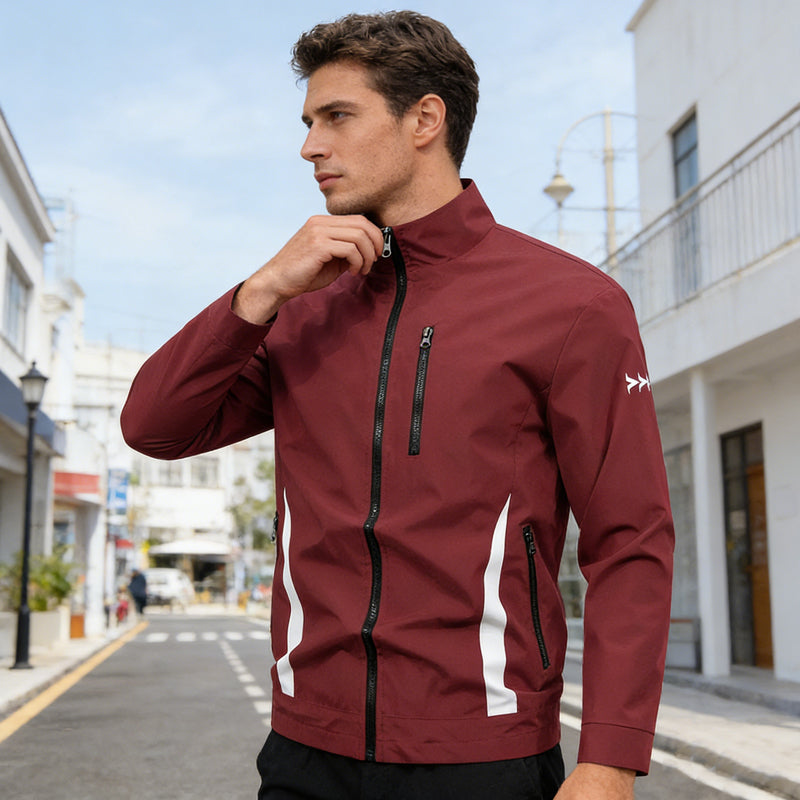 📢📢50 % DE RÉDUCTION !! ⏰Veste décontractée à col montant et fermeture éclair pour homme