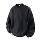 Pull en maille torsadée à col rond pour homme