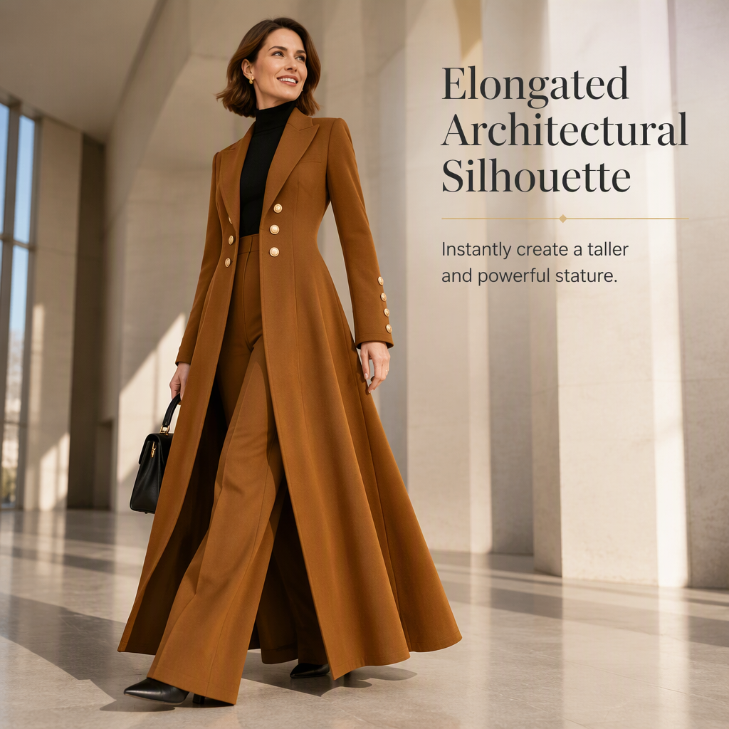 📢📢50 % DE RÉDUCTION !! ⏰Ensemble élégant d'automne pour femme, composé de deux pièces : un manteau rétro à manches longues et un pantalon sobre