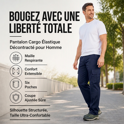 Pantalon cargo respirant et ample pour homme