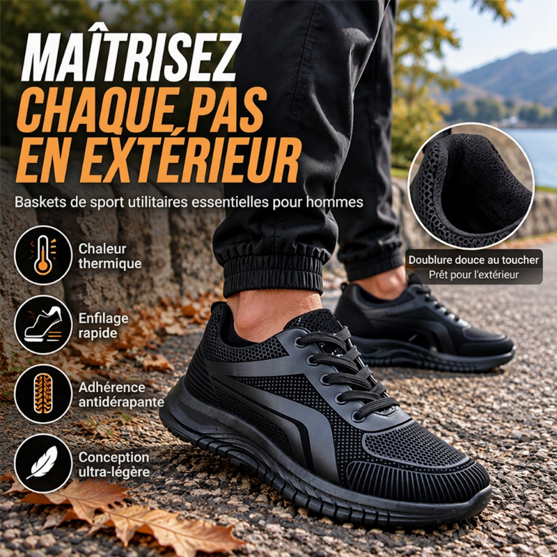Chaussures thermiques respirantes et antidérapantes pour hommes