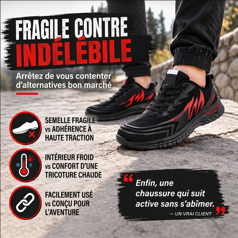 Chaussures thermiques respirantes et antidérapantes pour hommes