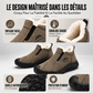 Chaussures de marche pour hommes avec doublure en peluche d'hiver