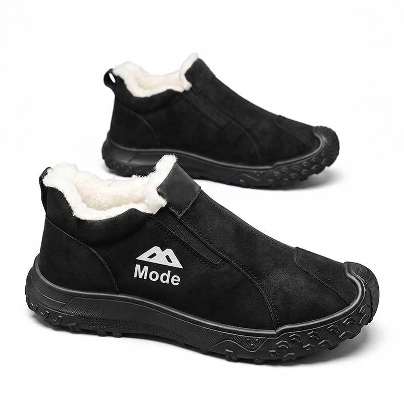Chaussures de marche pour hommes avec doublure en peluche d'hiver