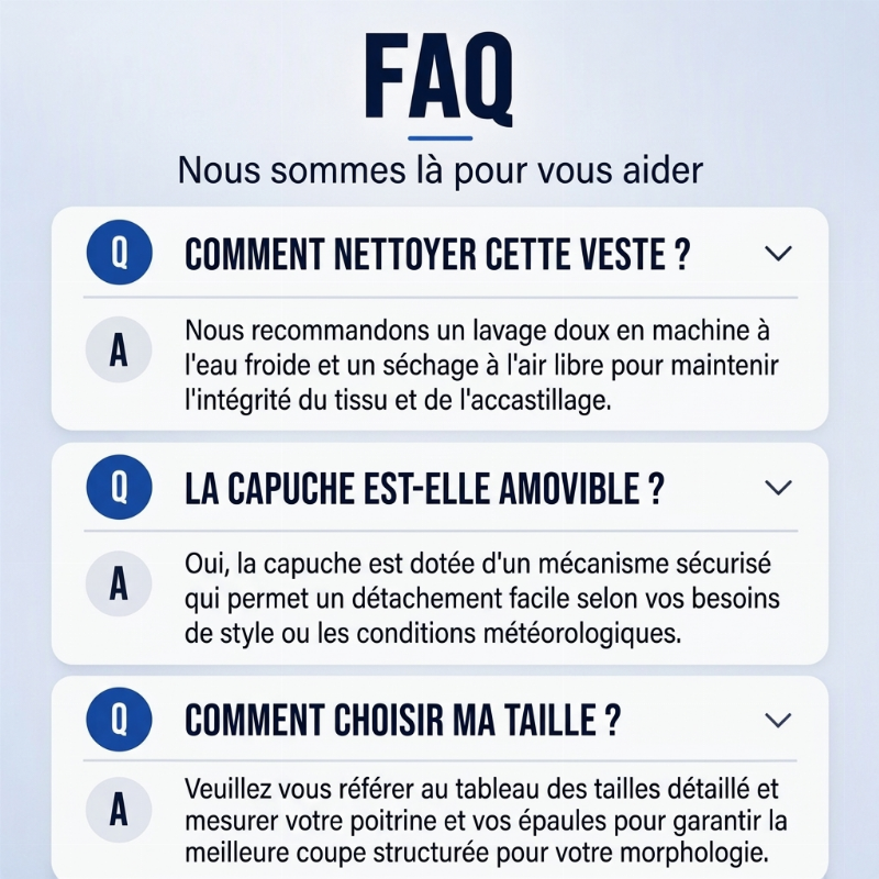 🔥 50% de réduction 🔥Blouson Coupe-Vent Extérieur pour Homme avec Capuche Amovible
