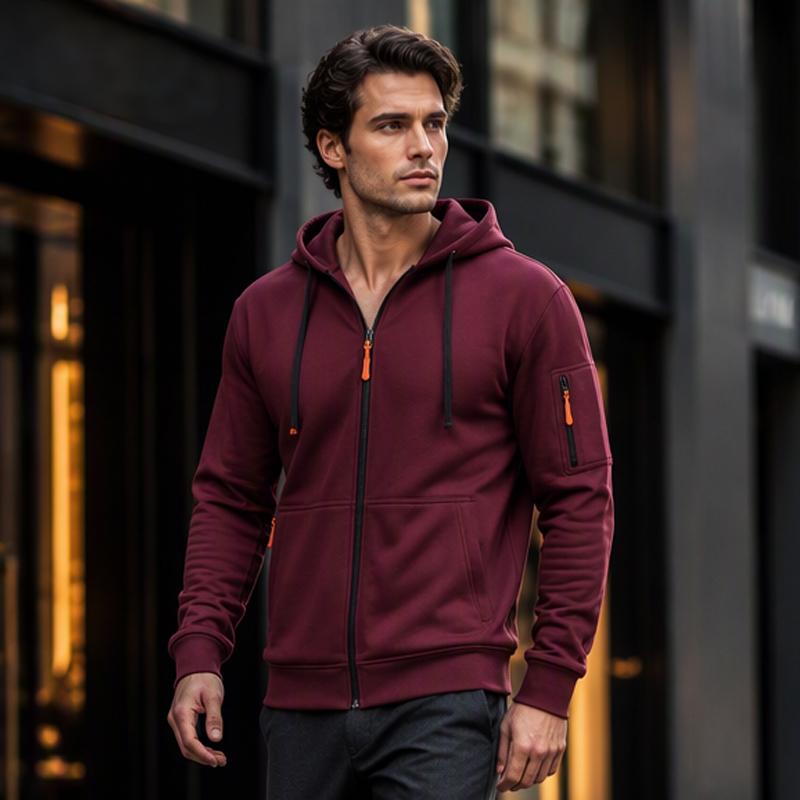 Veste à capuche thermique décontractée pour homme