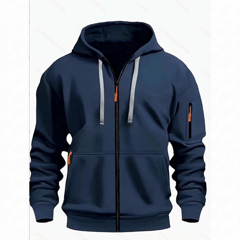 Veste à capuche thermique décontractée pour homme