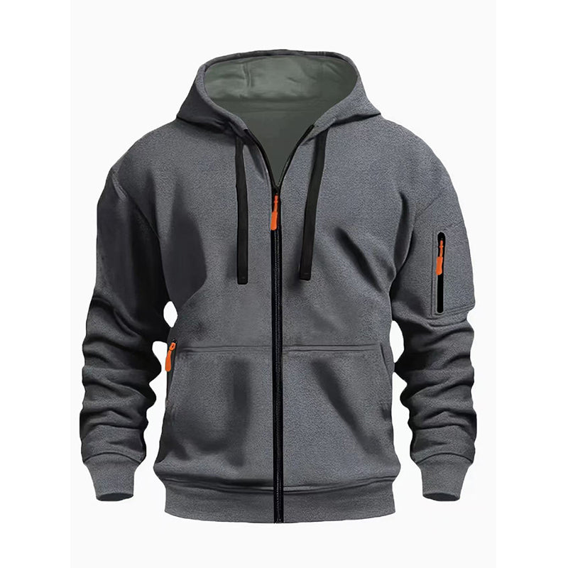 Veste à capuche thermique décontractée pour homme