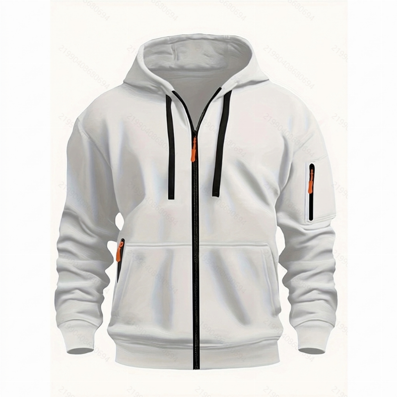 Veste à capuche thermique décontractée pour homme
