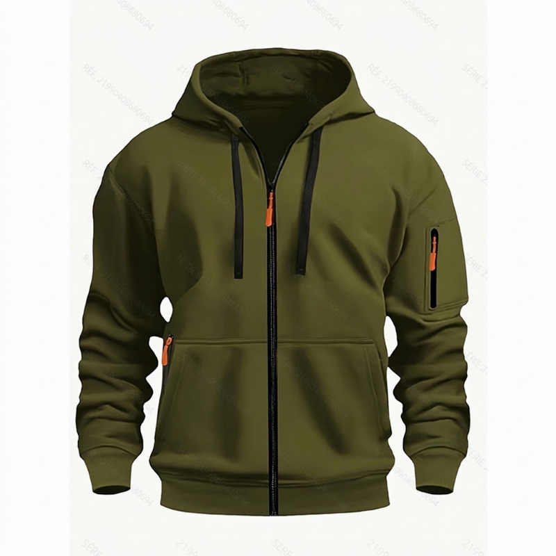 Veste à capuche thermique décontractée pour homme