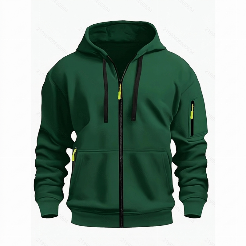 Veste à capuche thermique décontractée pour homme