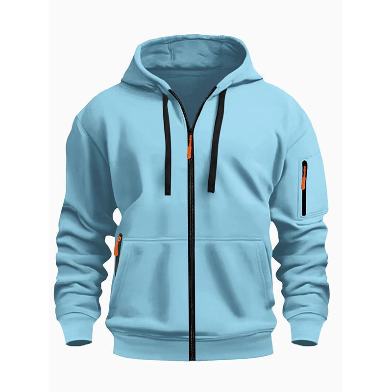 Veste à capuche thermique décontractée pour homme