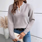 🔥 50% de réduction 🔥Pull en maille col montant avec bordure en dentelle pour femmes