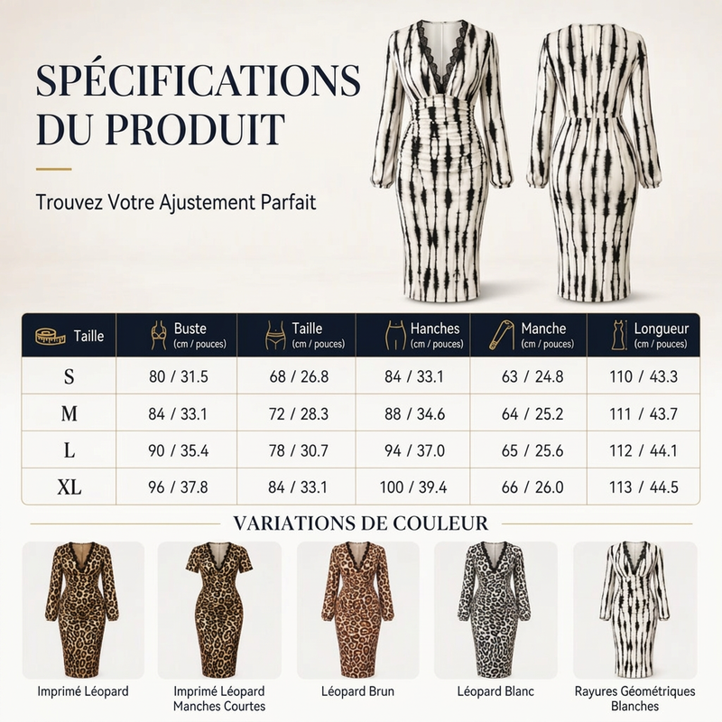 🖤 Soldes du Black Friday : -50% 🐆 Robe midi léopard pour femme, col V en dentelle, coupe ruchée flatteuse pour les silhouettes