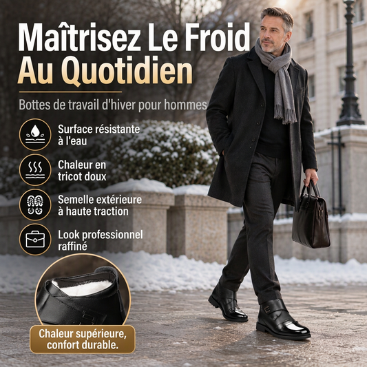Chaussures d'hiver thermiques et imperméables pour hommes