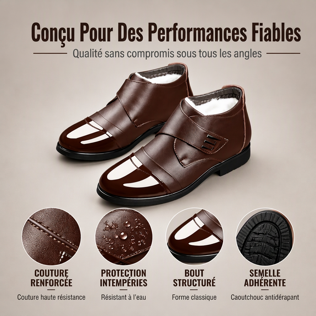Chaussures d'hiver thermiques et imperméables pour hommes