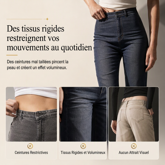 Pantalon large taille haute à empiècements en dentelle avec boutons dorés décoratifs pour femme