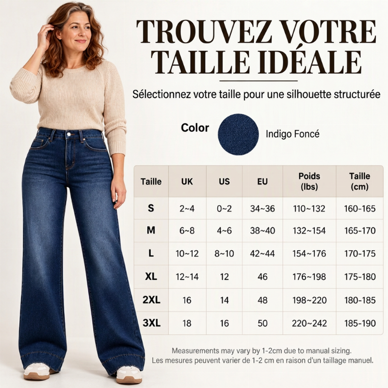 👜 -50 % sur toute la mode femme ! ✨Jeans thermiques à taille haute et jambe large pour femme