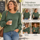 Haut élégant pour femme avec col rond et poignets smockés