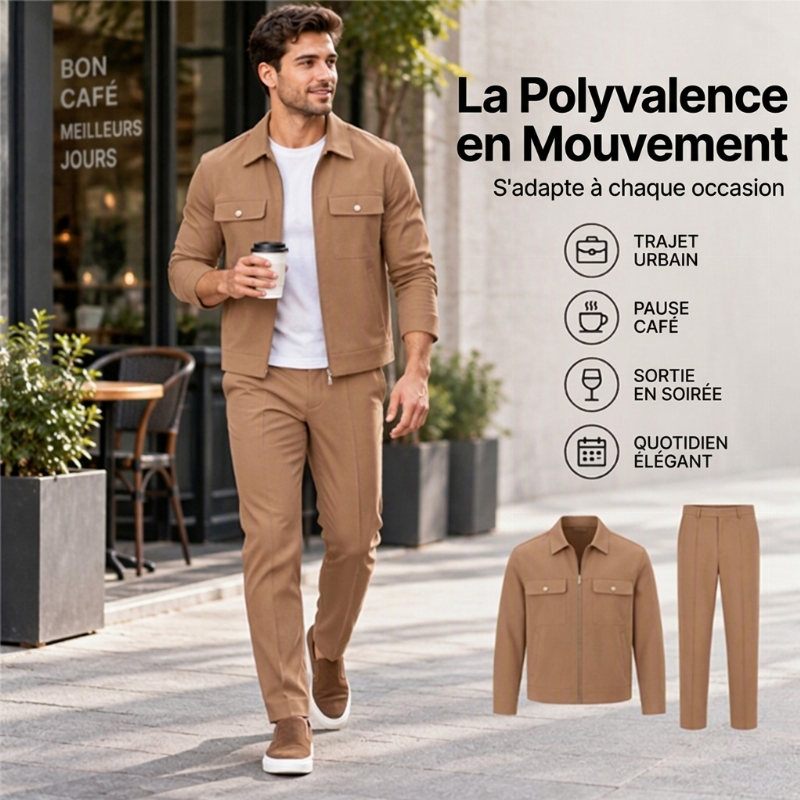 Ensemble veste et pantalon décontractés et stylés pour hommes