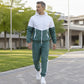Ensemble léger veste et jogging à blocs de couleur pour homme