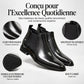 Bottines Chelsea en cuir pour hommes