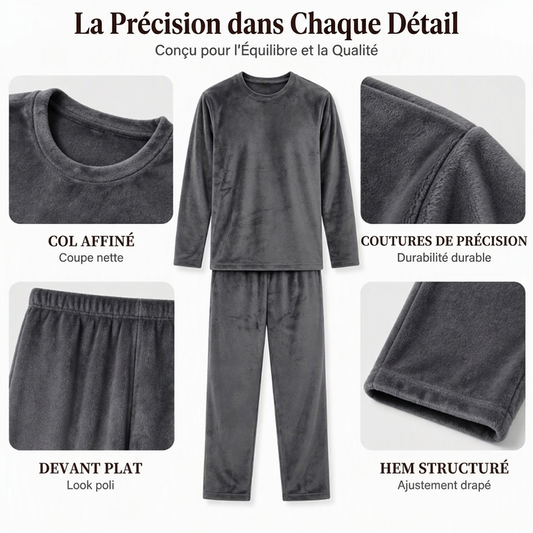 Ensemble Pyjama Velours Thermique Confortable pour Homme
