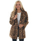 💖Soldes ! Prix cassés💖Manteau pour femme en fausse fourrure à motif léopard tendance
