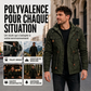 Veste d'hiver thermique pour hommes avec capuche amovible