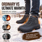 Bottes de neige chaudes pour hommes à doublure pelucheuse
