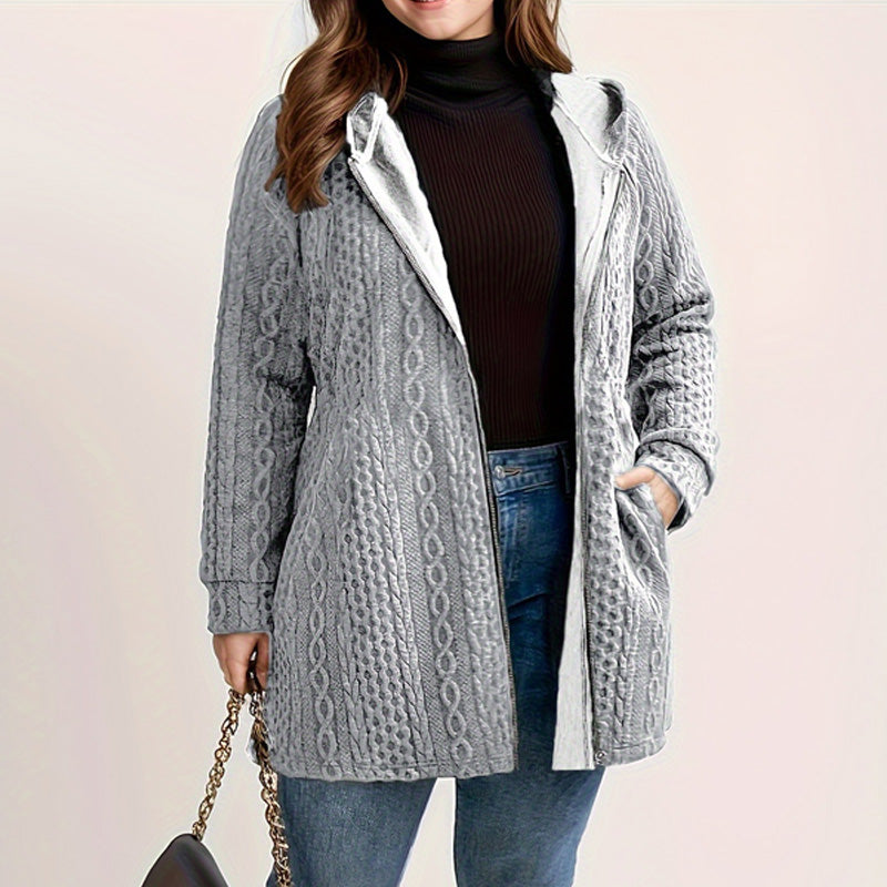 📢60% DE RÉDUCTION ! ⏳⏰ Veste Ample à Capuche avec Tissage Texturé – Confort Ultra-Doux, Coupe Flatteuse & Style Élégant en 5 Couleurs ⚡