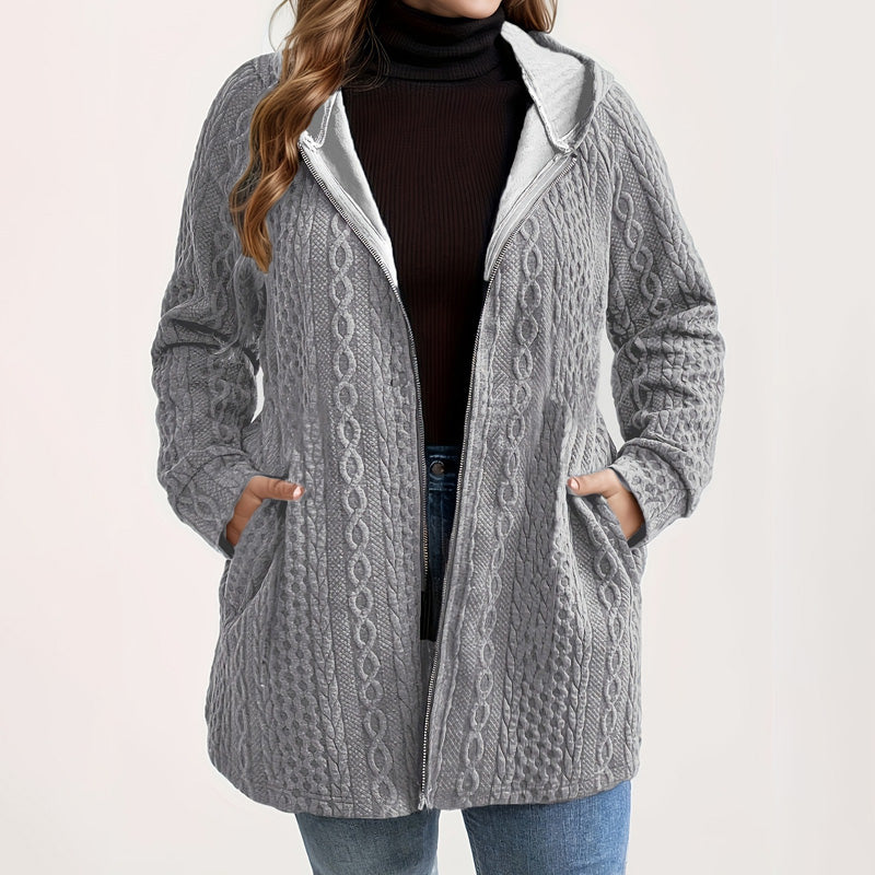 📢60% DE RÉDUCTION ! ⏳⏰ Veste Ample à Capuche avec Tissage Texturé – Confort Ultra-Doux, Coupe Flatteuse & Style Élégant en 5 Couleurs ⚡