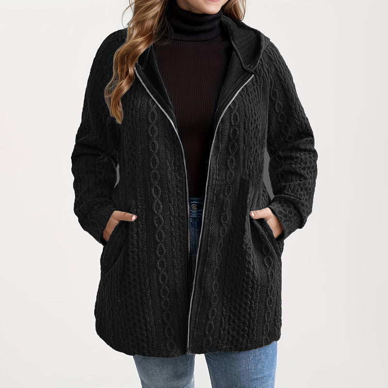 📢60% DE RÉDUCTION ! ⏳⏰ Veste Ample à Capuche avec Tissage Texturé – Confort Ultra-Doux, Coupe Flatteuse & Style Élégant en 5 Couleurs ⚡