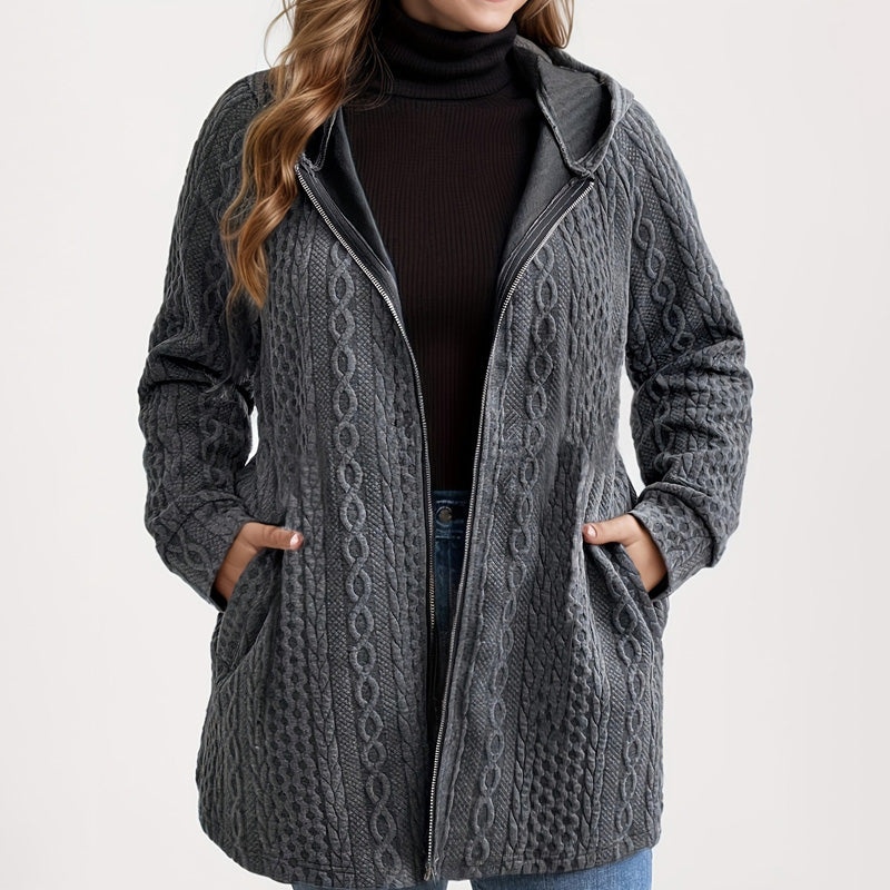 📢60% DE RÉDUCTION ! ⏳⏰ Veste Ample à Capuche avec Tissage Texturé – Confort Ultra-Doux, Coupe Flatteuse & Style Élégant en 5 Couleurs ⚡