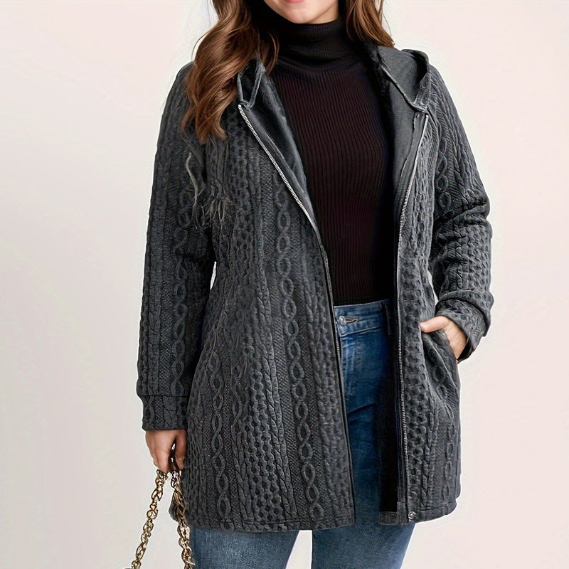 📢60% DE RÉDUCTION ! ⏳⏰ Veste Ample à Capuche avec Tissage Texturé – Confort Ultra-Doux, Coupe Flatteuse & Style Élégant en 5 Couleurs ⚡