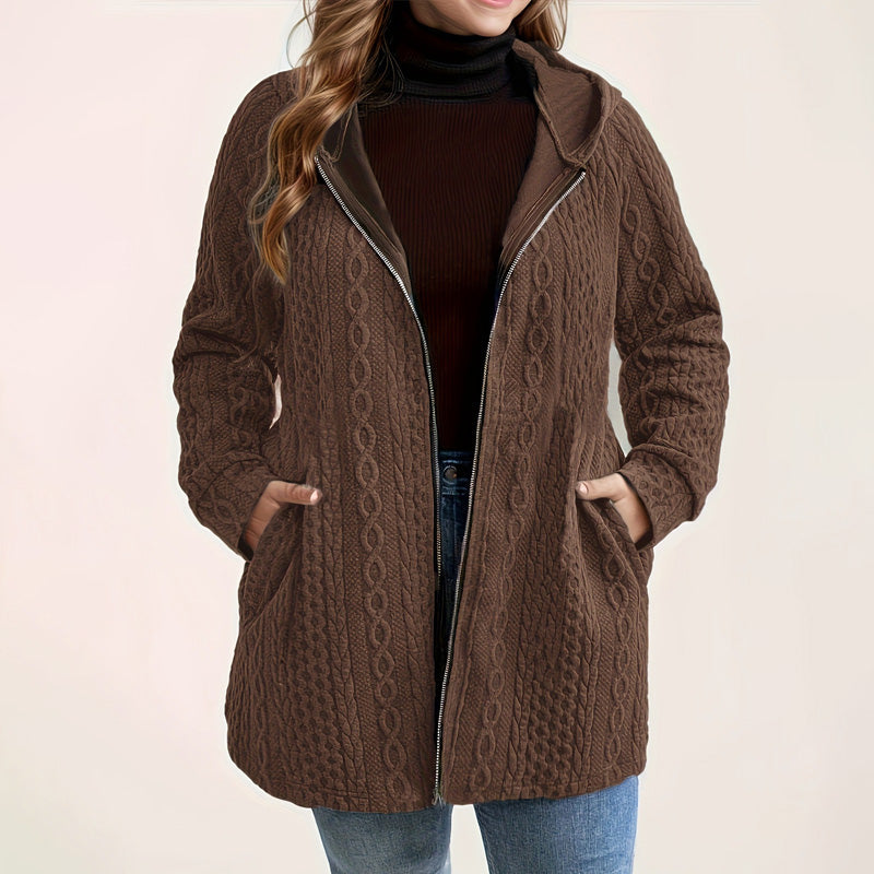 📢60% DE RÉDUCTION ! ⏳⏰ Veste Ample à Capuche avec Tissage Texturé – Confort Ultra-Doux, Coupe Flatteuse & Style Élégant en 5 Couleurs ⚡