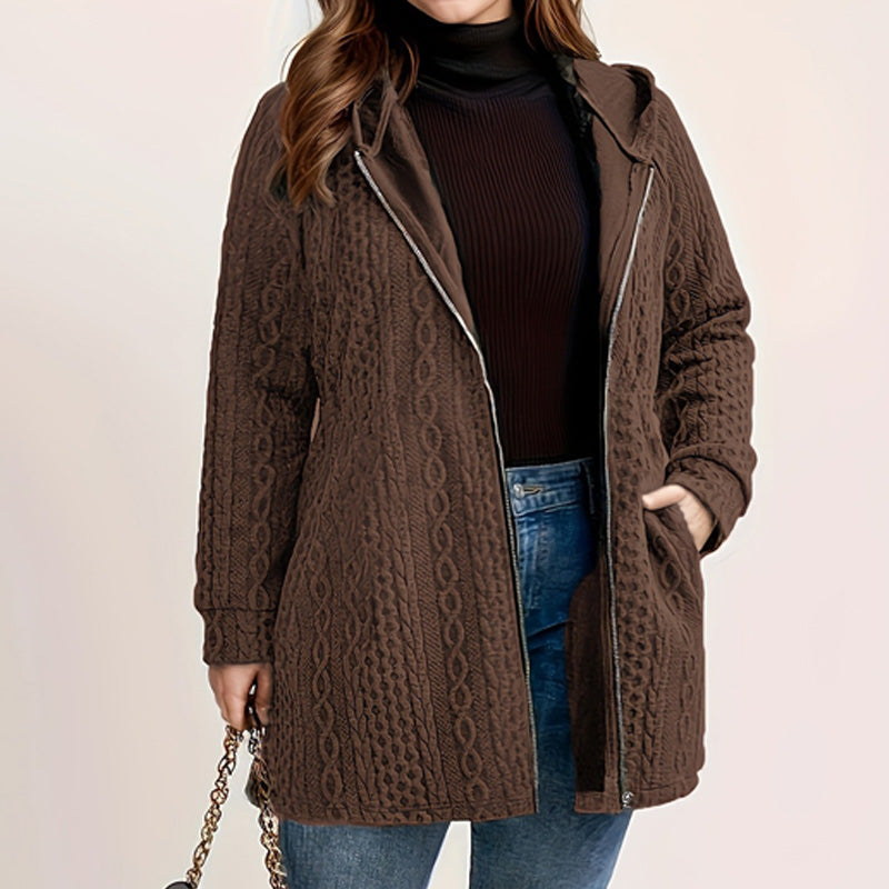 📢60% DE RÉDUCTION ! ⏳⏰ Veste Ample à Capuche avec Tissage Texturé – Confort Ultra-Doux, Coupe Flatteuse & Style Élégant en 5 Couleurs ⚡
