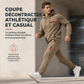 Ensemble de survêtement à capuche et pantalon long à imprimé lettres pour hommes, coupe ample