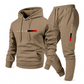 Ensemble de survêtement à capuche et pantalon long à imprimé lettres pour hommes, coupe ample