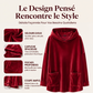 Sweat à capuche en velours pour femme
