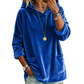 Sweat à capuche en velours pour femme