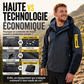 Veste d'extérieur coupe-vent à blocs de couleurs pour homme