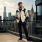 Veste d'extérieur coupe-vent à blocs de couleurs pour homme