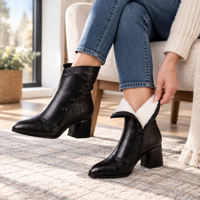 ✨ Bottines femme en cuir PU souple : faciles à porter au quotidien 👢