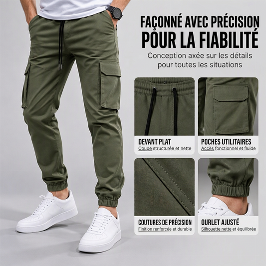 ✨ Pantalon cargo décontracté pour homme, avec cordon de serrage : facile à porter en extérieur 👖