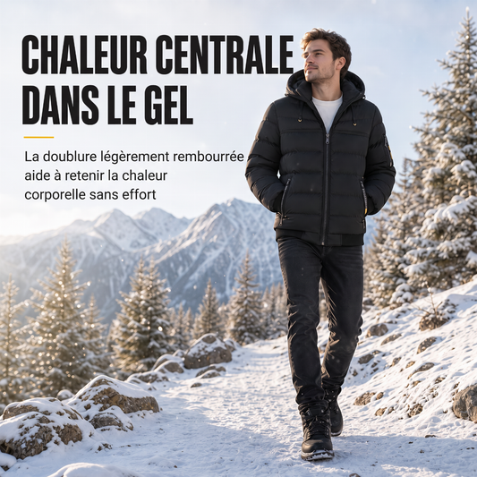 ✨ Envie d’un manteau court matelassé d’hiver pour homme, chaud et facile à porter ? Doublure peluche 🧥