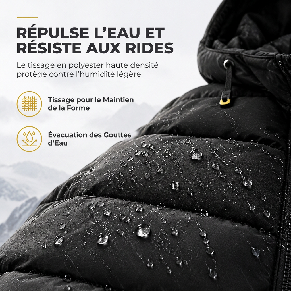 ✨ Envie d’un manteau court matelassé d’hiver pour homme, chaud et facile à porter ? Doublure peluche 🧥
