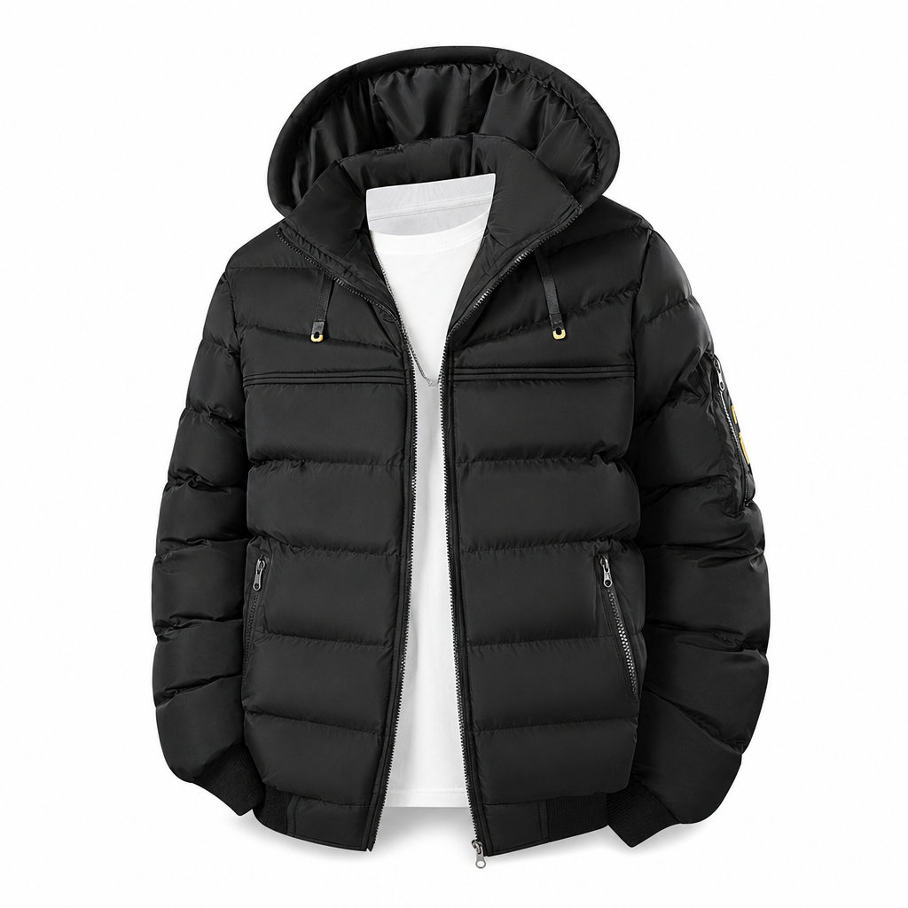 ✨ Envie d’un manteau court matelassé d’hiver pour homme, chaud et facile à porter ? Doublure peluche 🧥
